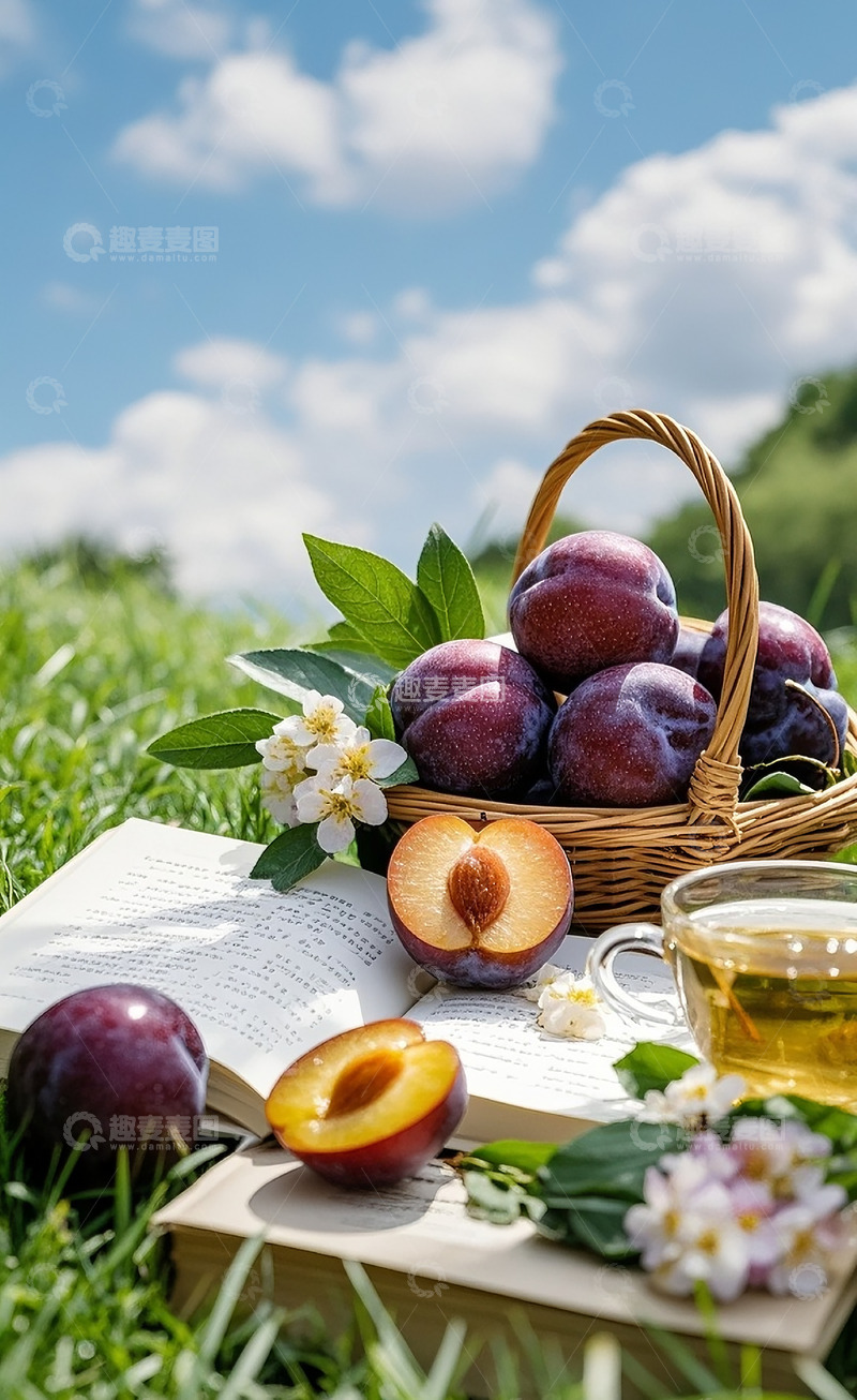 高清大图下载【趣麦麦图】紫色李子34