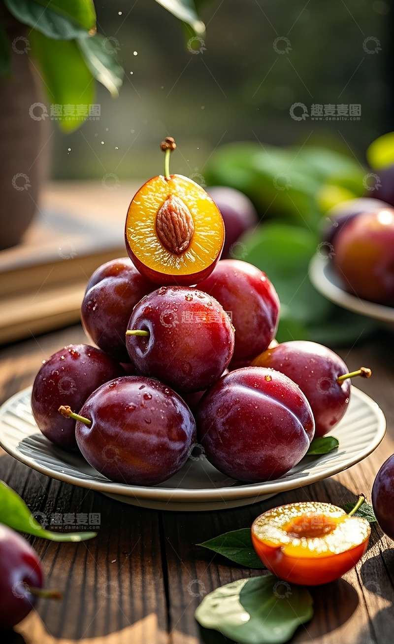 高清大图下载【趣麦麦图】紫色李子7