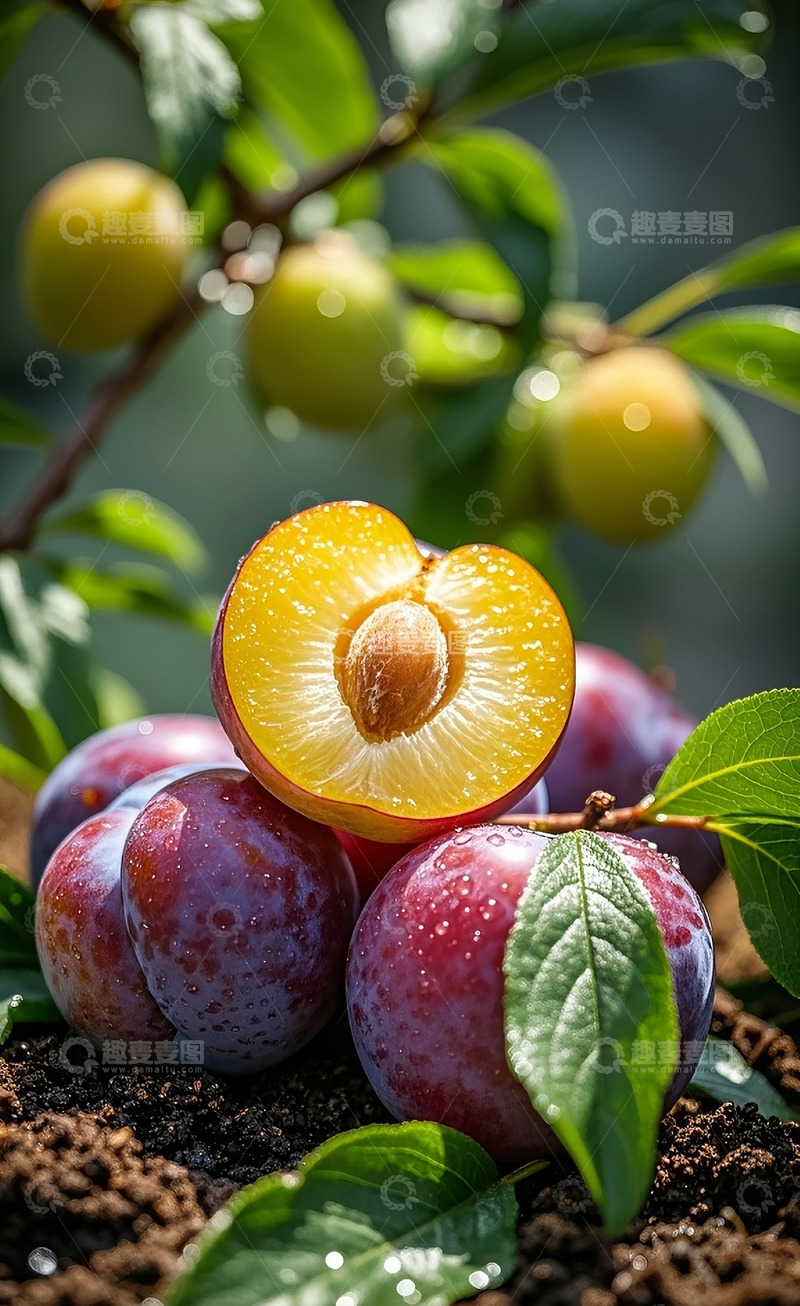 高清大图下载【趣麦麦图】紫色李子17