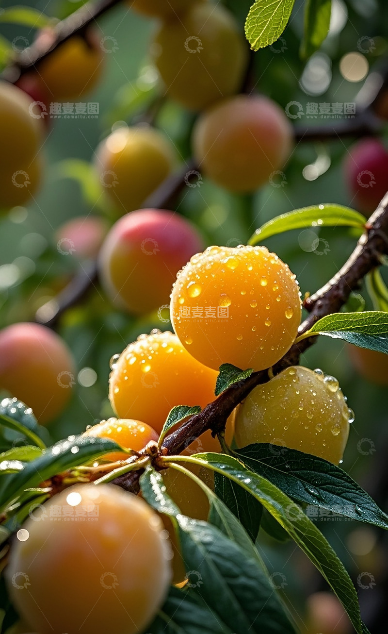 高清大图下载【趣麦麦图】绿色李子11