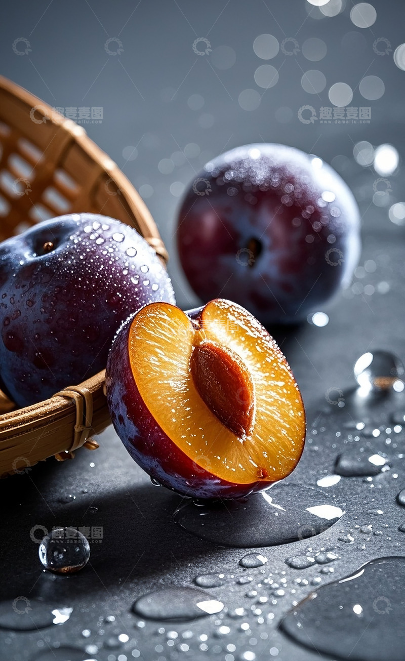 高清大图下载【趣麦麦图】紫色李子18