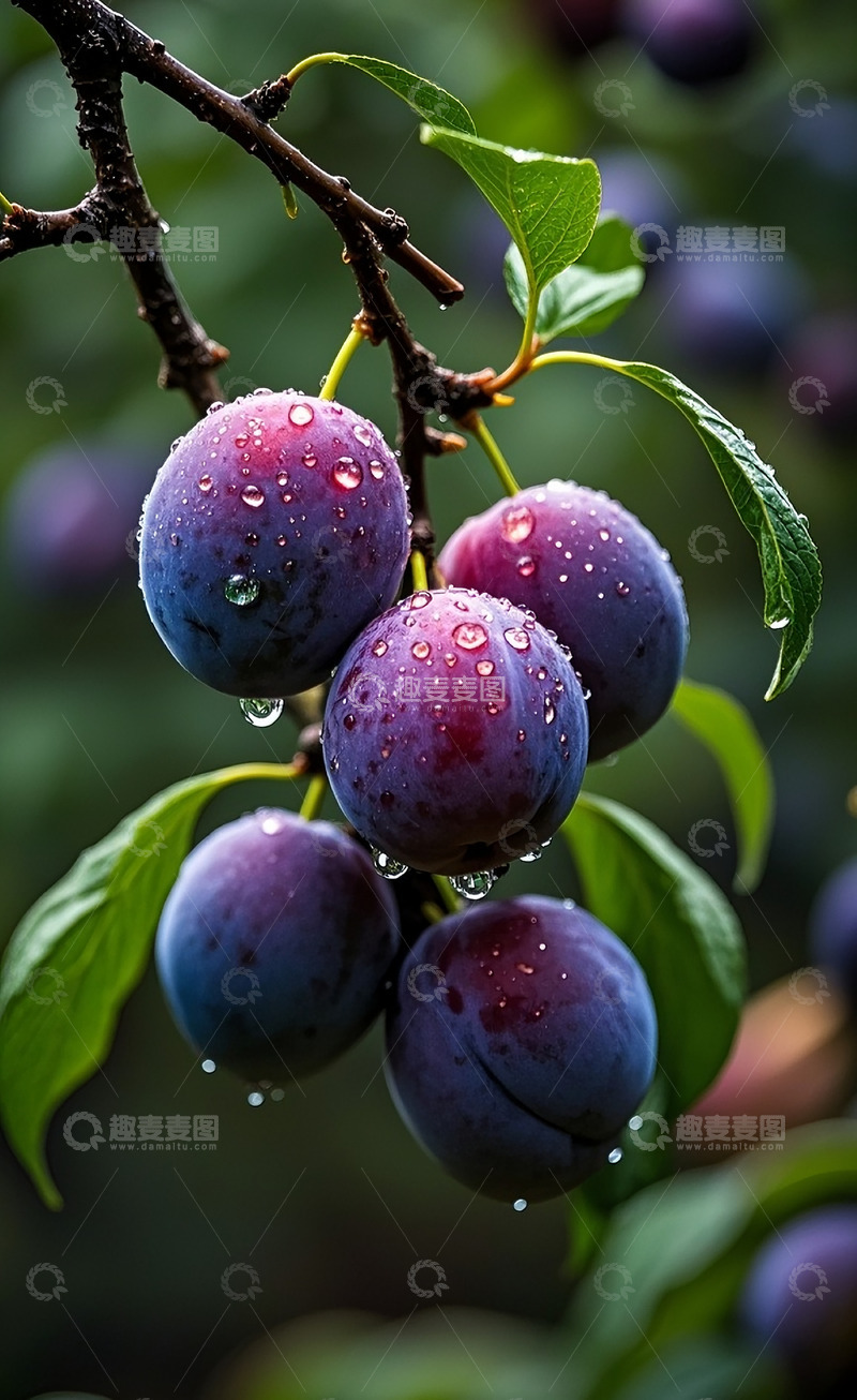 高清大图下载【趣麦麦图】紫色李子13