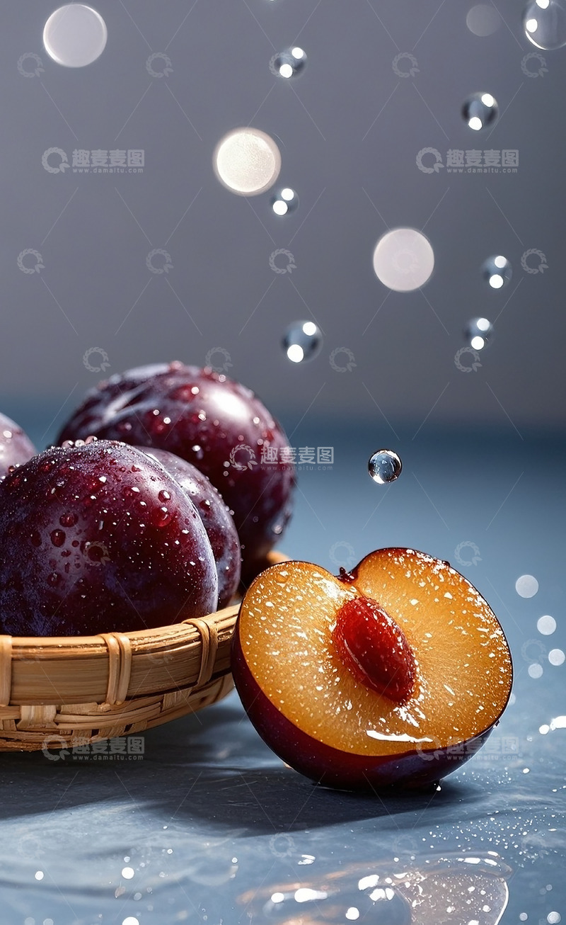 高清大图下载【趣麦麦图】紫色李子26