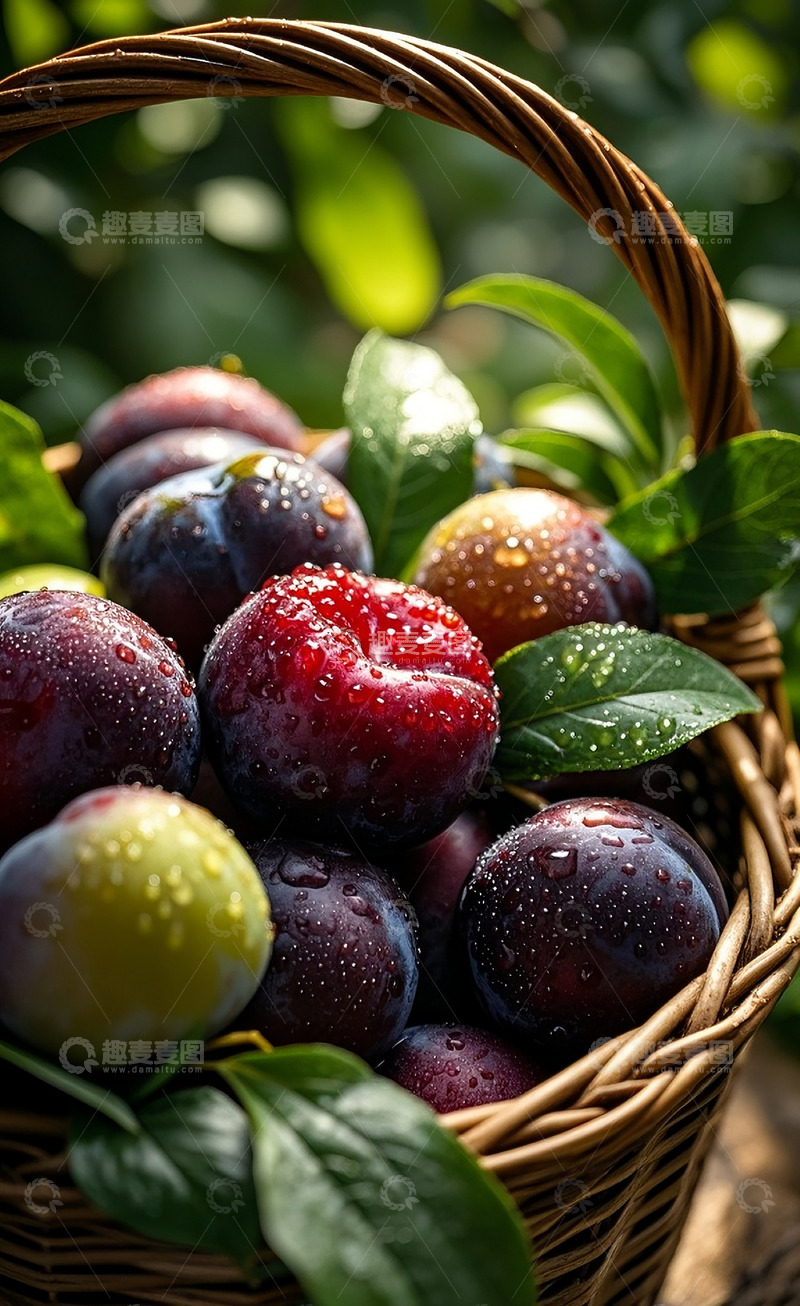 高清大图下载【趣麦麦图】紫色李子3