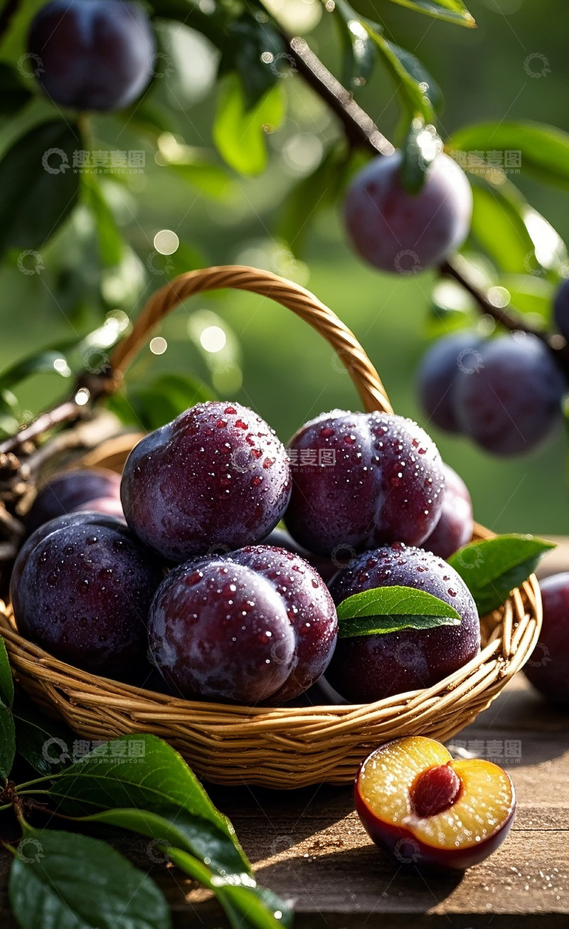 高清大图下载【趣麦麦图】紫色李子16