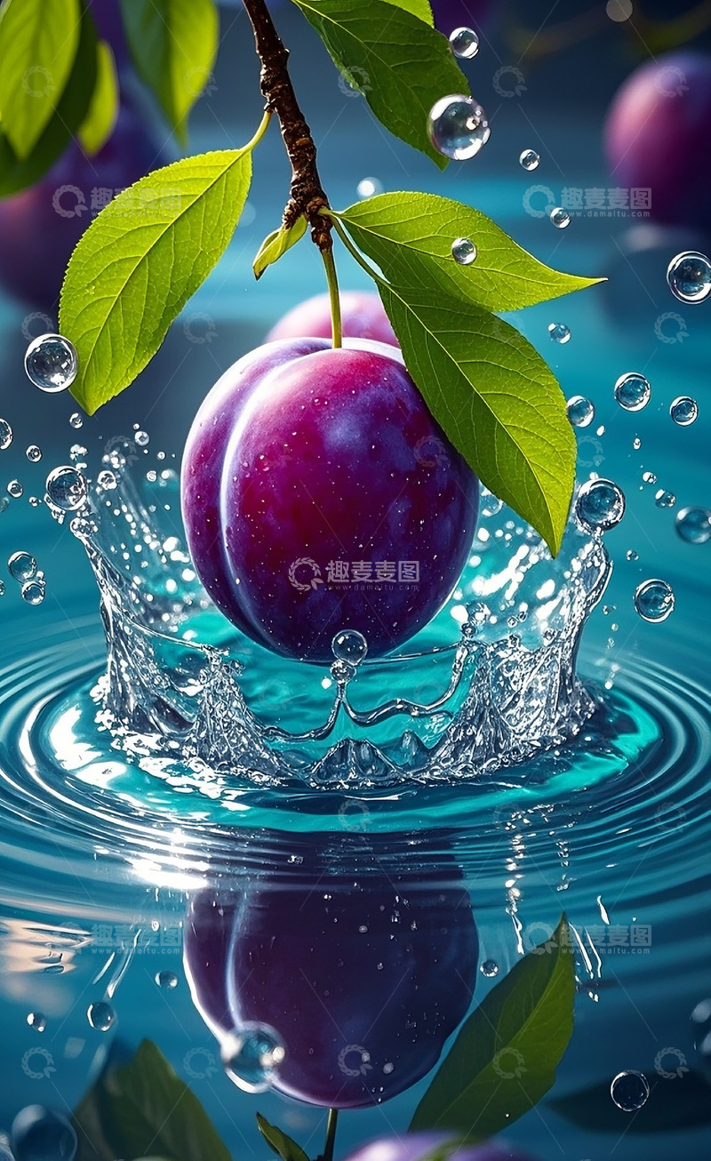 高清大图下载【趣麦麦图】紫色李子21