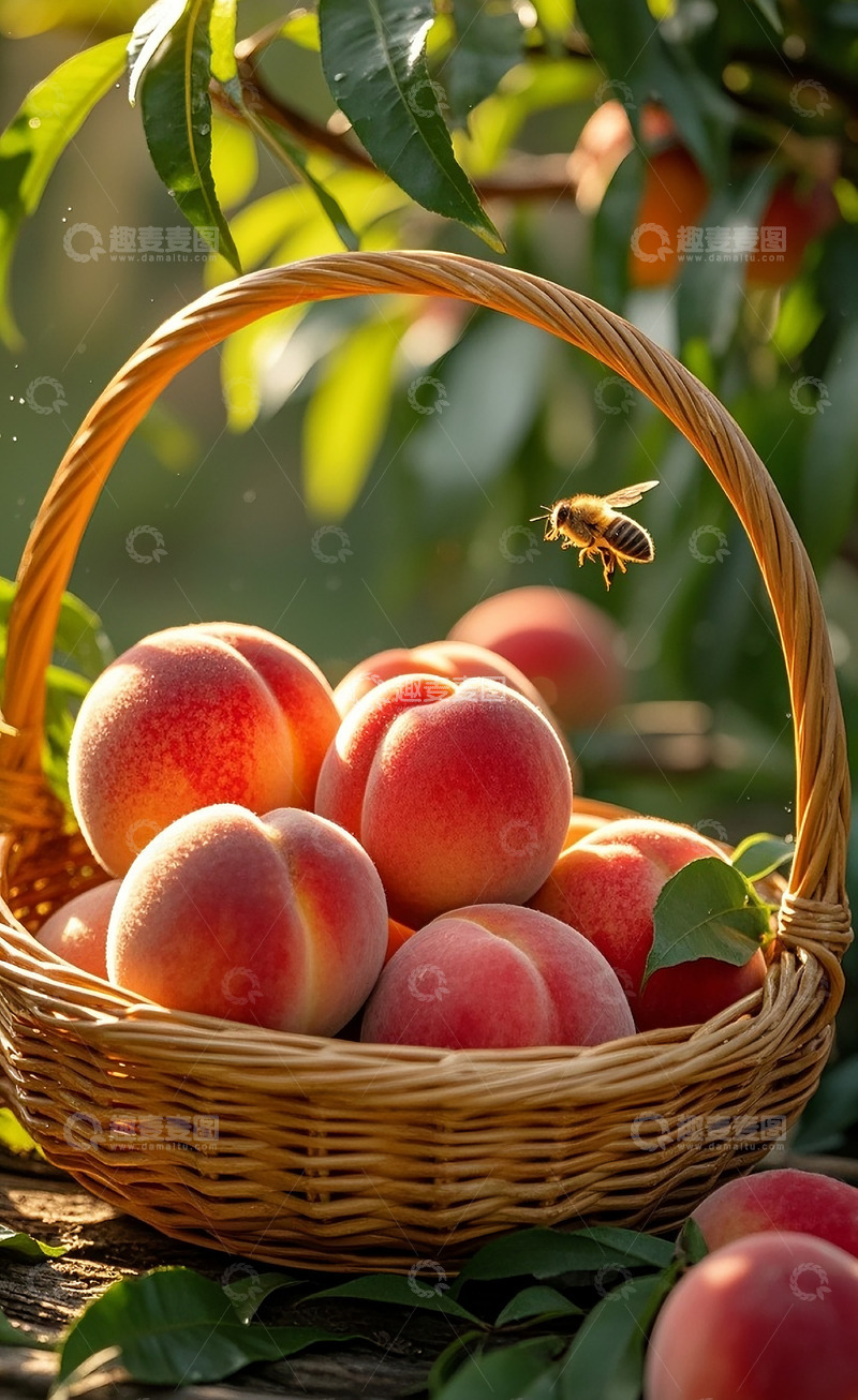 高清大图下载【趣麦麦图】新鲜的水蜜桃13