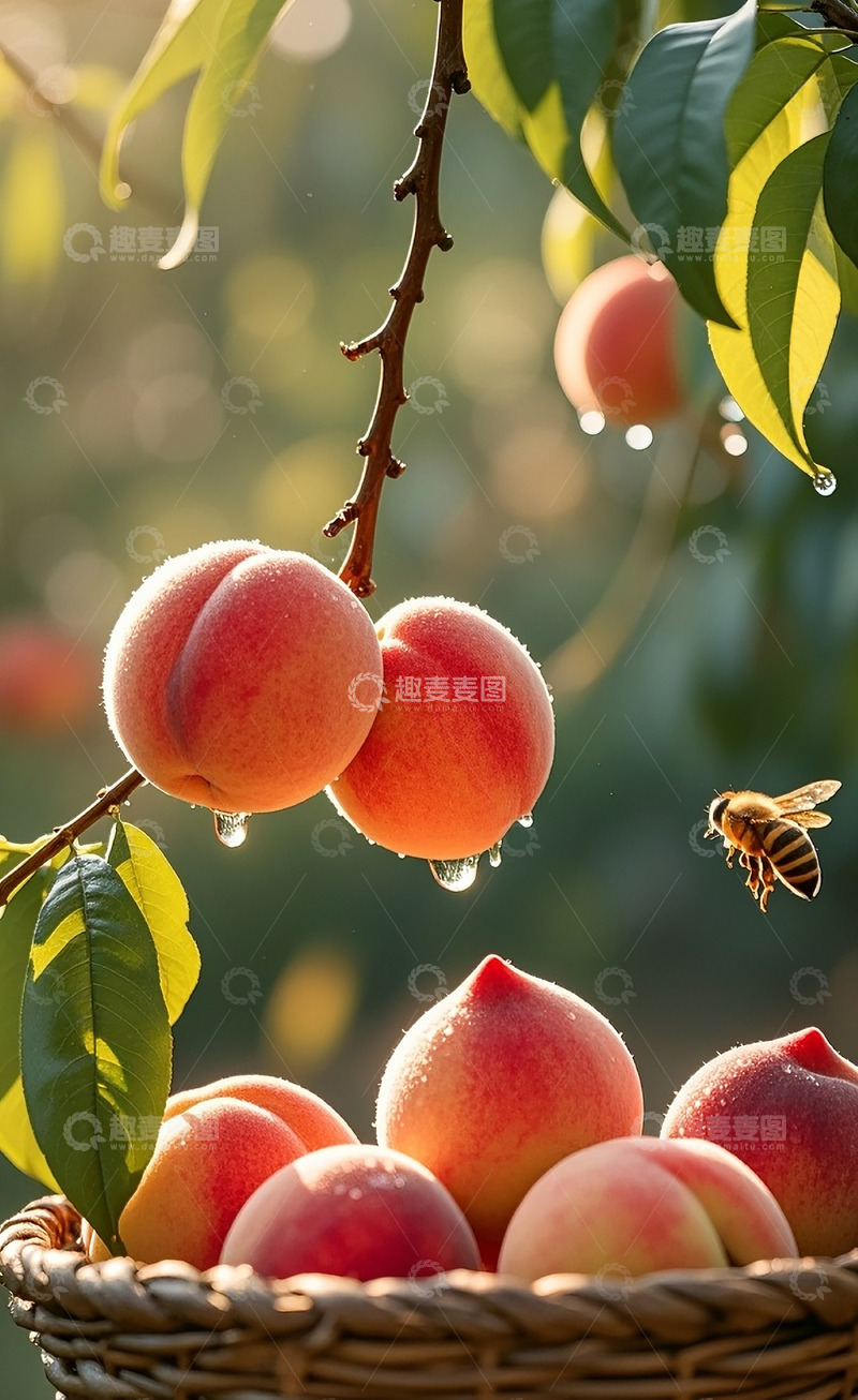 高清大图下载【趣麦麦图】新鲜的水蜜桃8