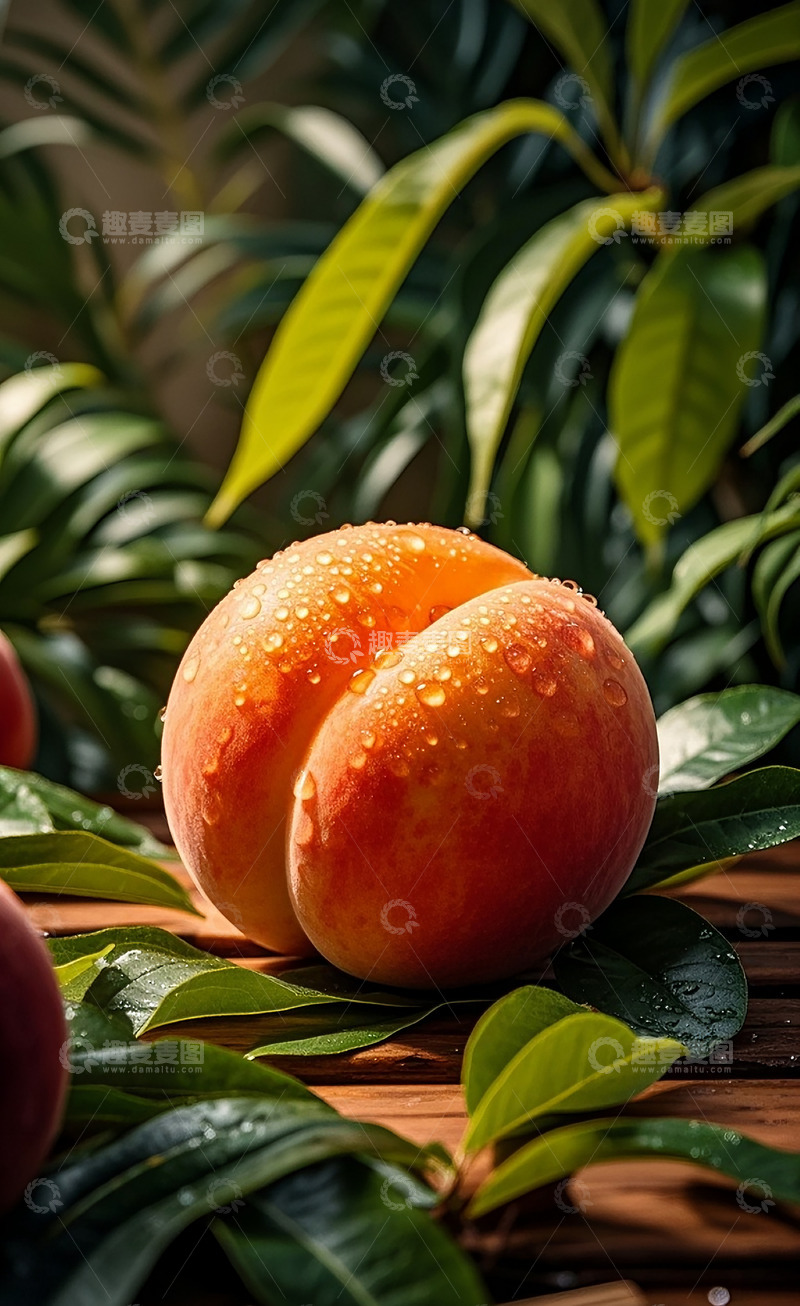 高清大图下载【趣麦麦图】新鲜的水蜜桃2