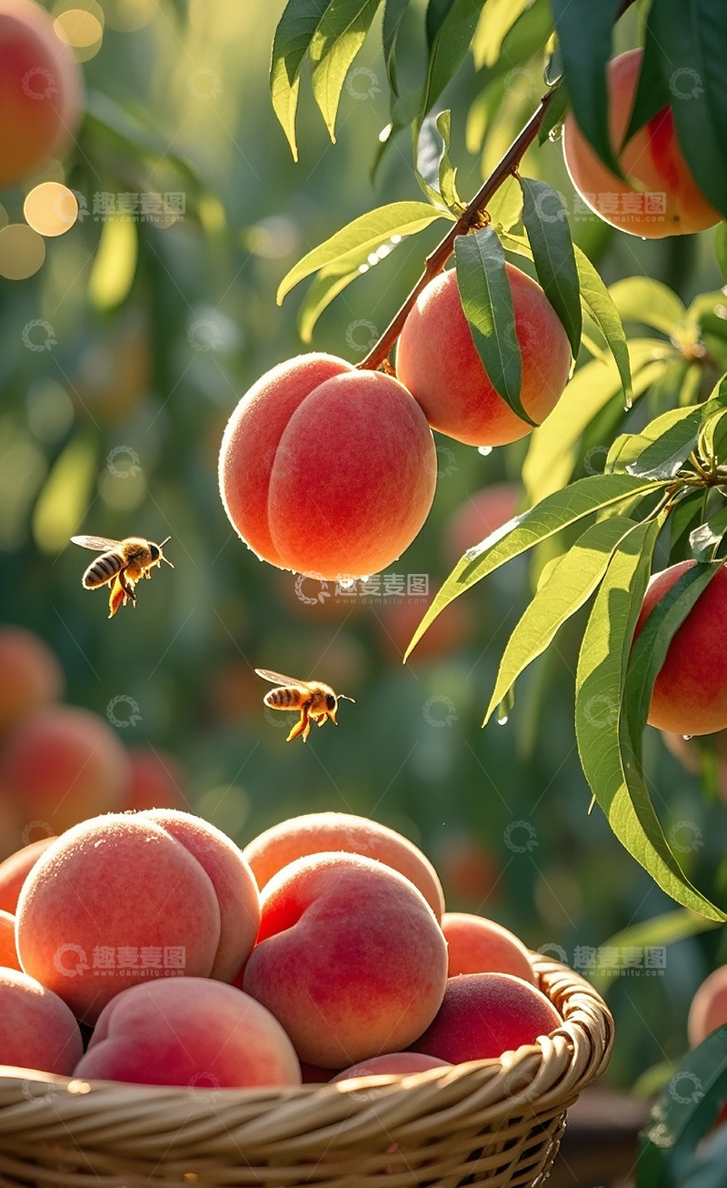 高清大图下载【趣麦麦图】新鲜的水蜜桃7