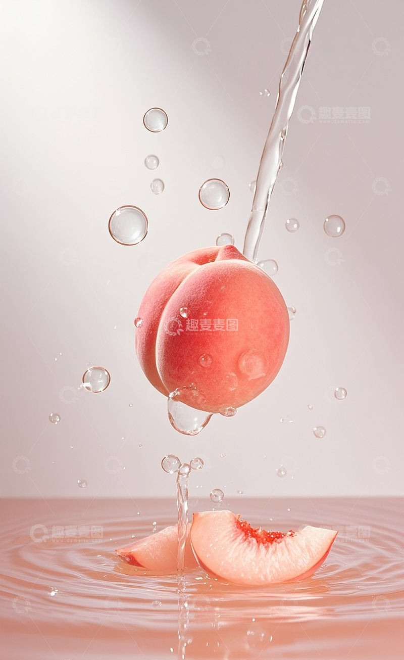 高清大图下载【趣麦麦图】新鲜的水蜜桃6