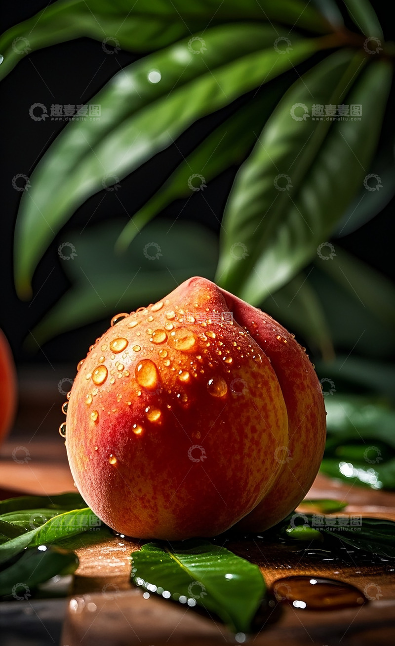 高清大图下载【趣麦麦图】新鲜的水蜜桃1