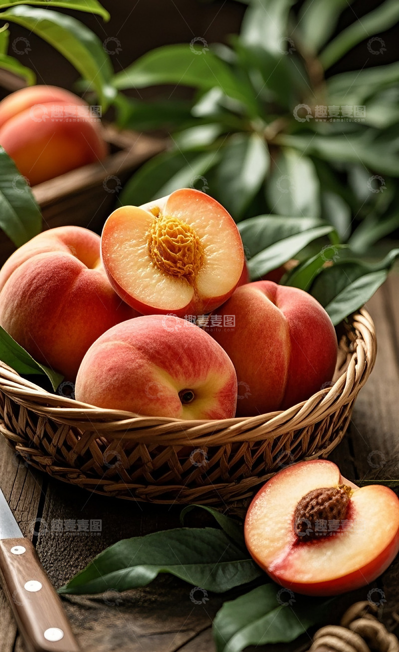 高清大图下载【趣麦麦图】新鲜的水蜜桃23