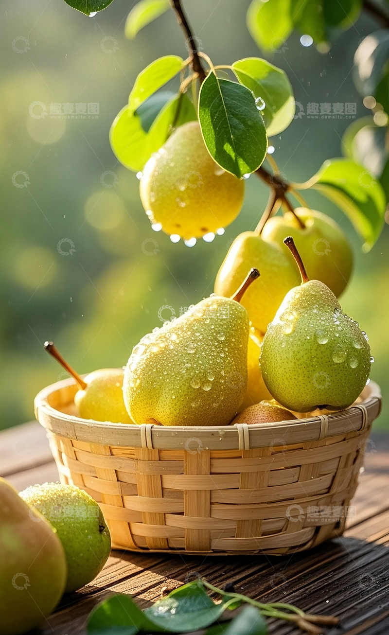 高清大图下载【趣麦麦图】新鲜的梨1