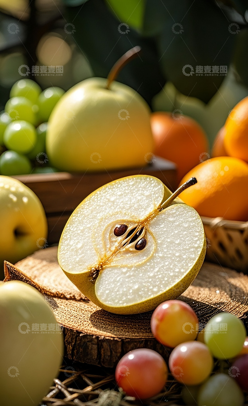 高清大图下载【趣麦麦图】-新鲜的梨5