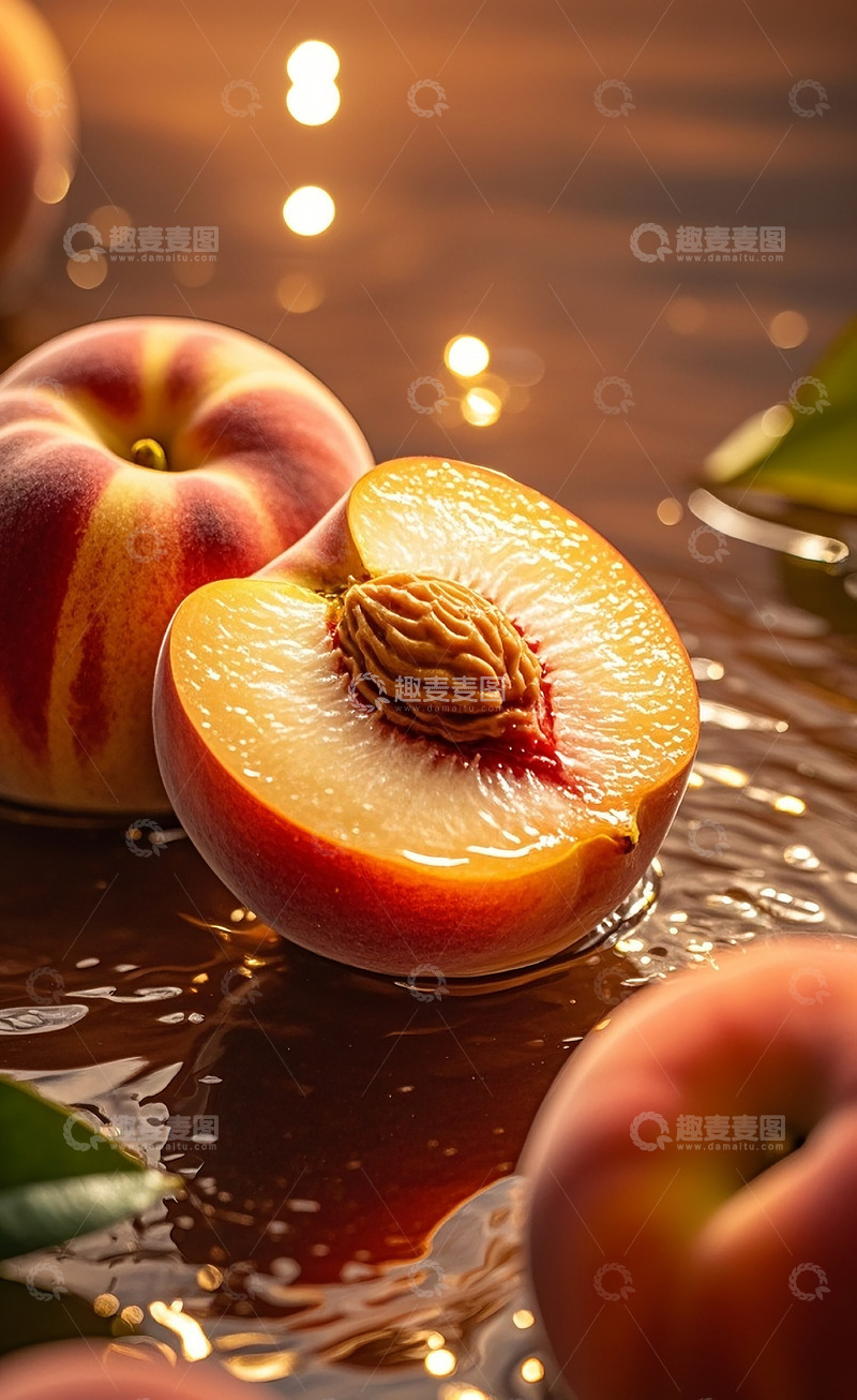 高清大图下载【趣麦麦图】新鲜的水蜜桃