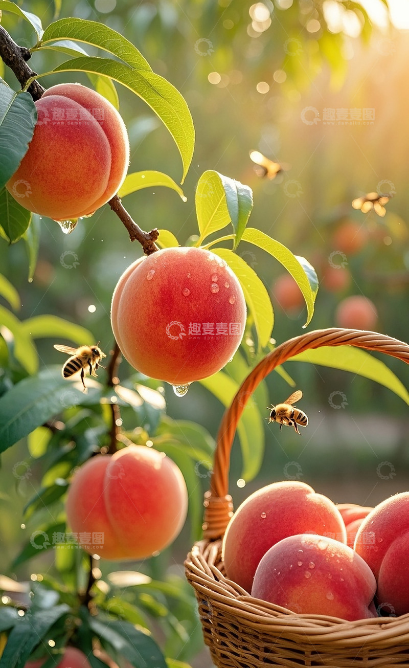 高清大图下载【趣麦麦图】新鲜的水蜜桃9
