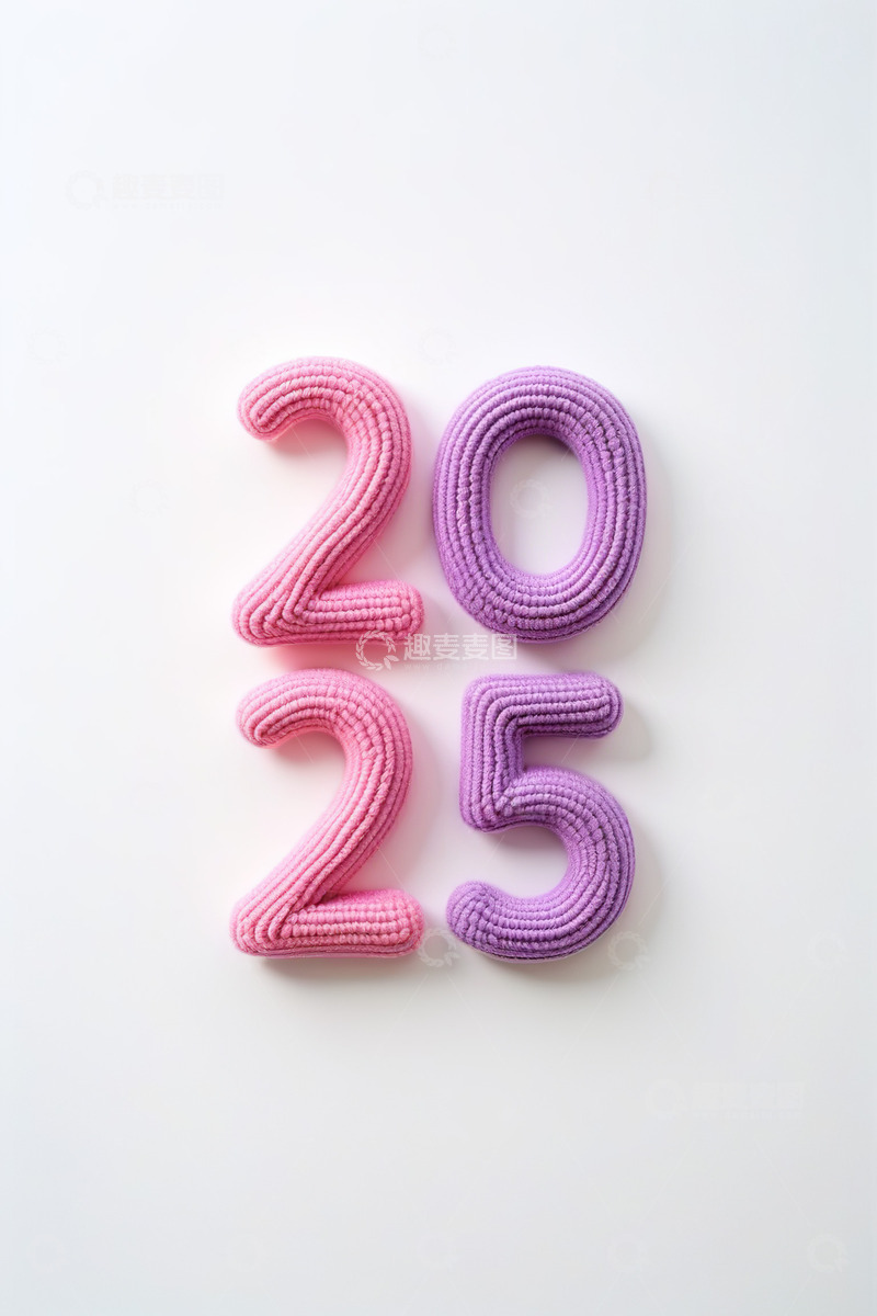2025可爱毛绒立体字AI插画海报素材22