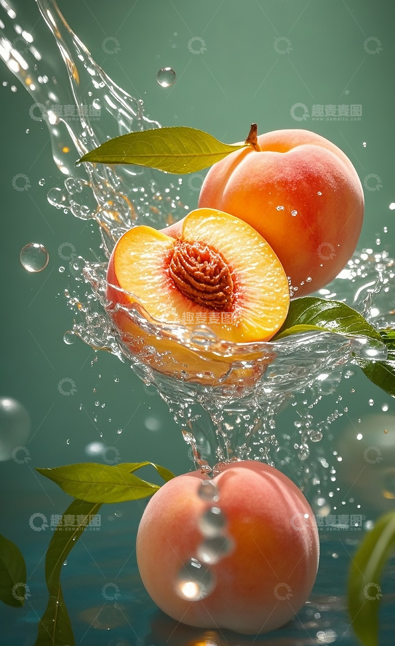 高清大图下载【趣麦麦图】新鲜的水蜜桃16