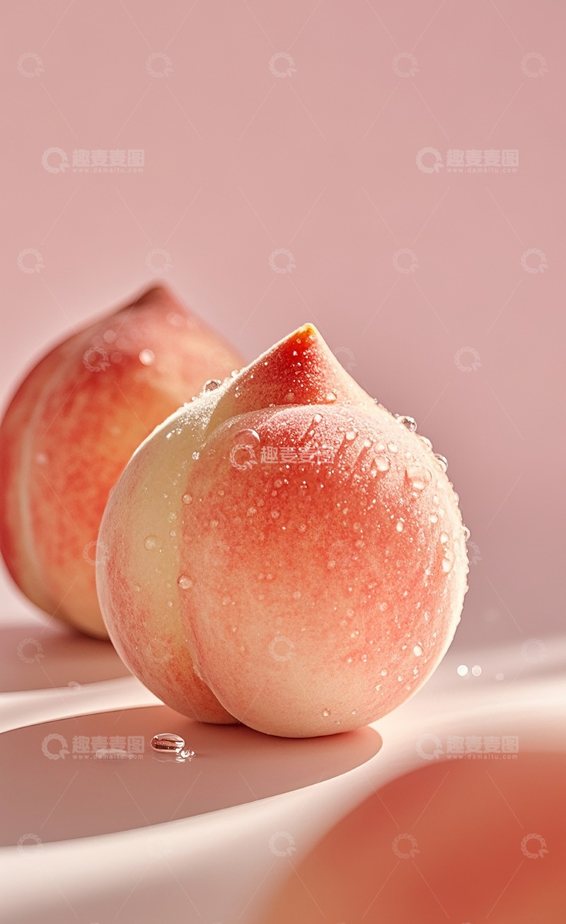 高清大图下载【趣麦麦图】新鲜的水蜜桃22