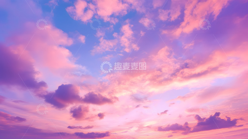 高清大图下载【趣麦麦图】夏日紫色天空云彩5