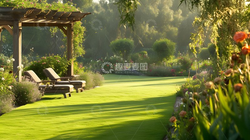 高清大图下载【趣麦麦图】绿色浪漫花园