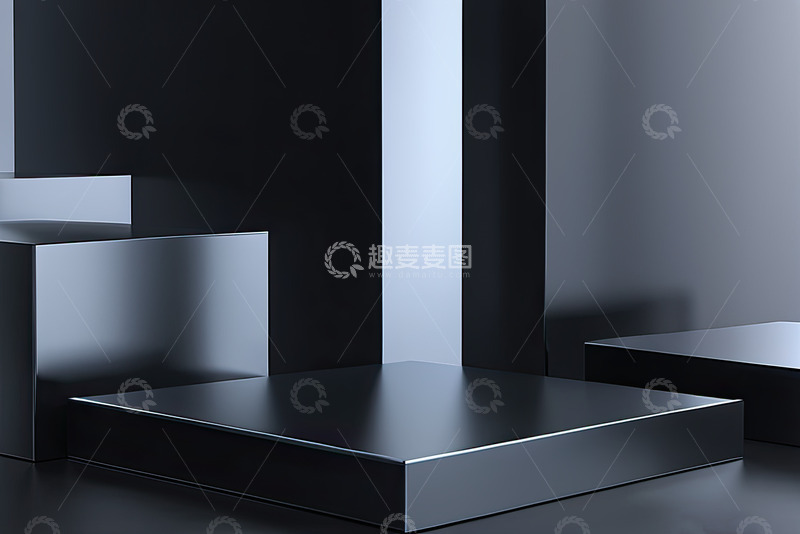 高清大图下载【趣麦麦图】3D立体产品展台AI插画高清海报背景素材4