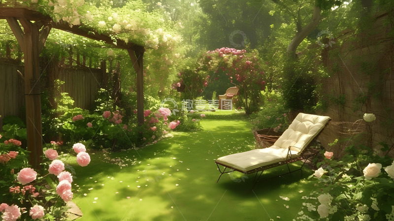 高清大图下载【趣麦麦图】绿色浪漫花园1