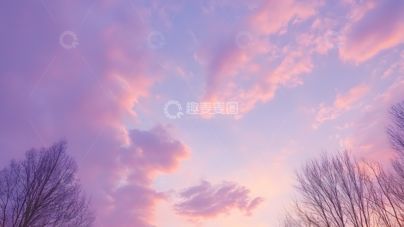 高清大图下载【趣麦麦图】夏日紫色天空云彩1