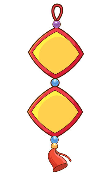 矢量中国结喜庆挂饰卡通插画