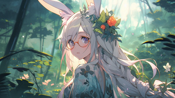 可爱的兔子女孩