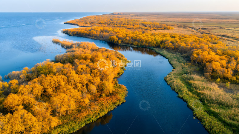 秋日平原河流风景4