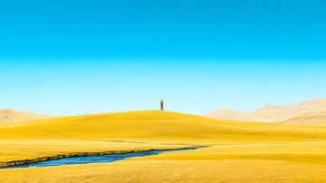 秋日平原河流风景5