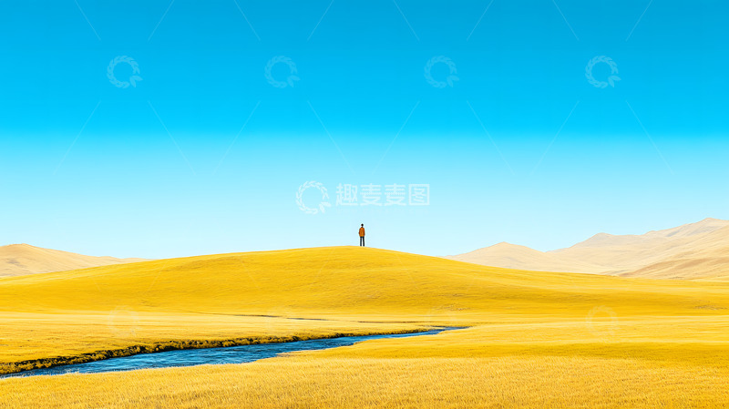 秋日平原河流风景5