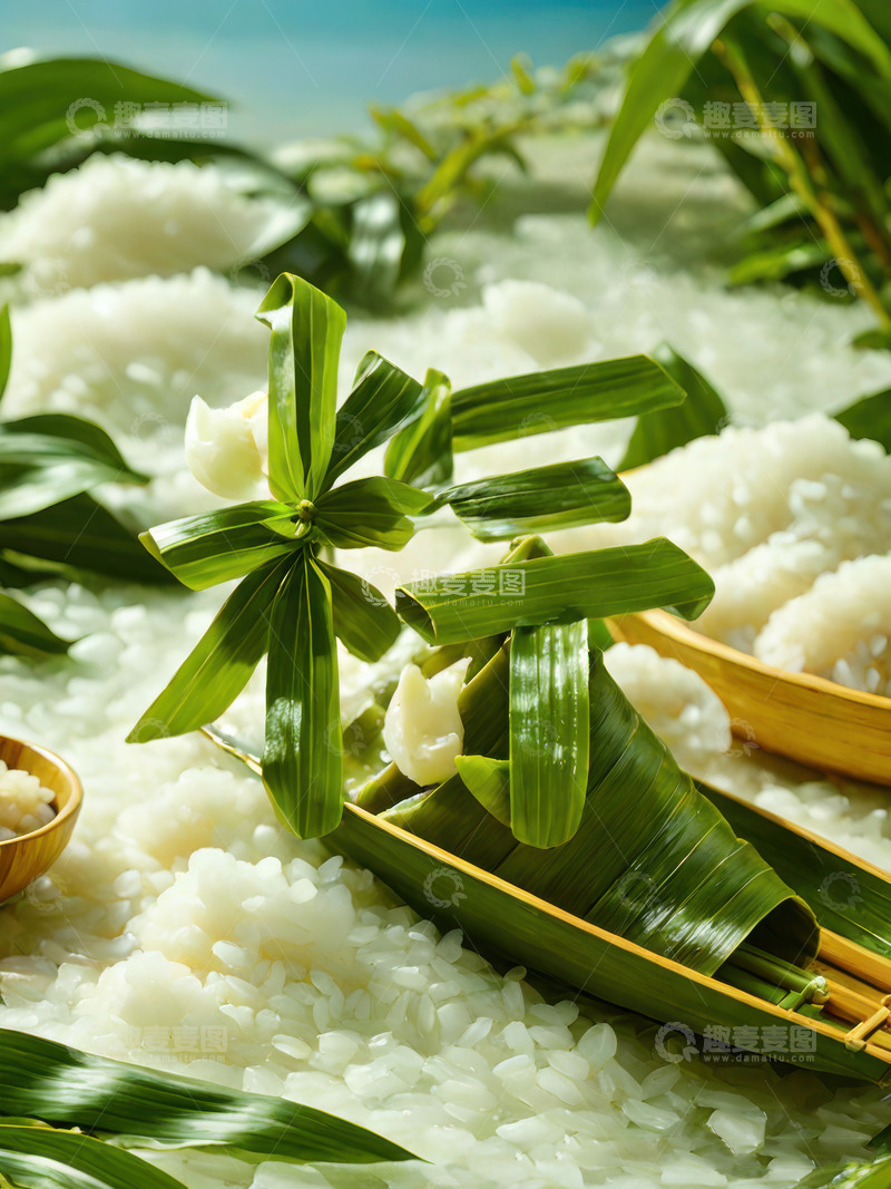 喜庆端午节特效字体AI插画高清海报图片素48