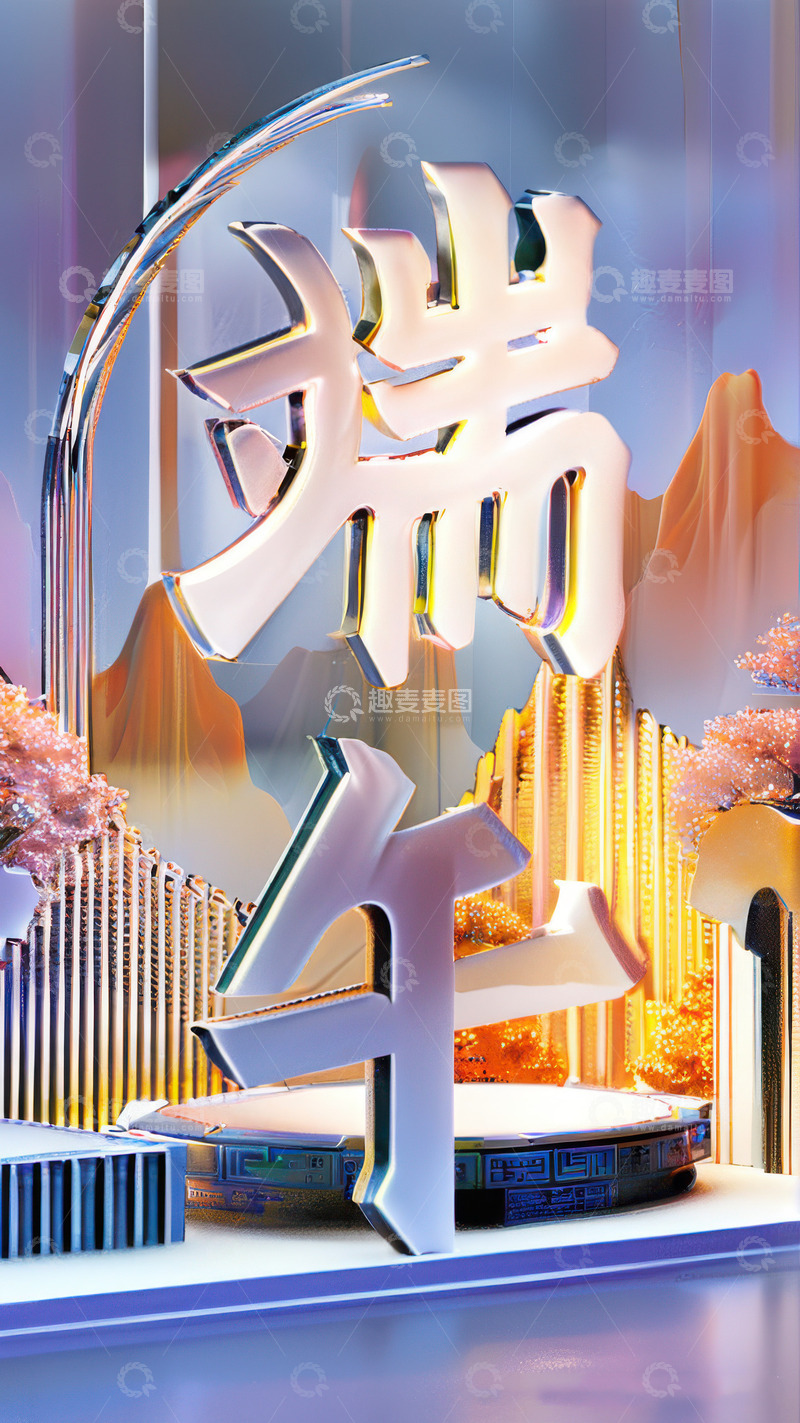 高清大图下载【趣麦麦图】喜庆端午节特效字体AI插画高清海报图片素60