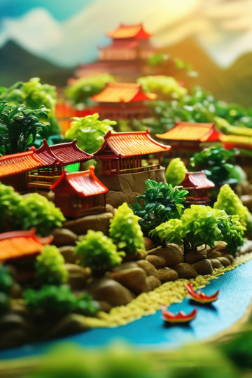 绿色喜庆端午节AI插画高清海报图片素材1