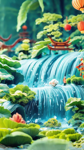 绿色喜庆端午节AI插画高清海报图片素材22