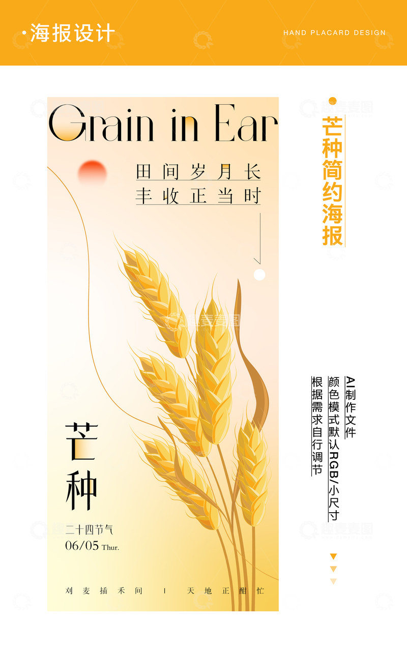 芒种二十四节气海报