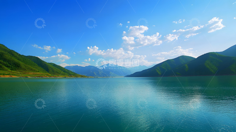 高清大图下载【趣麦麦图】平静湖面大自然风景