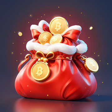 红色喜庆福袋钱袋AI插画壁纸海报背景素材4