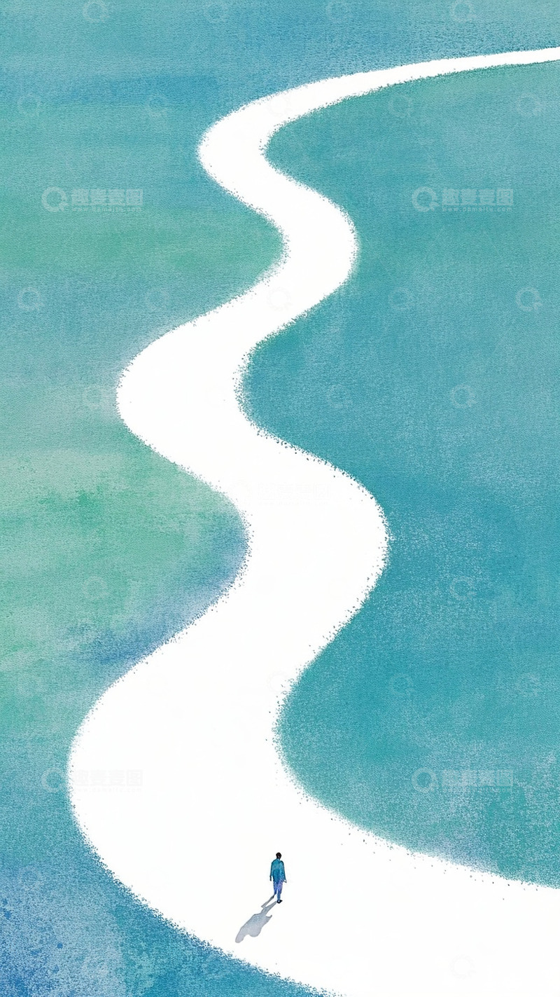 高清大图下载【趣麦麦图】海报人物背景颗粒感孤独的人3