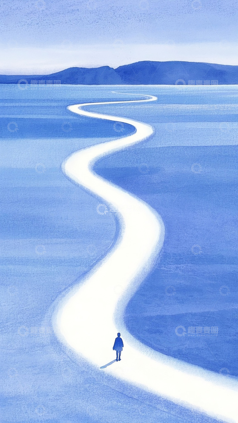 高清大图下载【趣麦麦图】海报人物背景颗粒感孤独的人5