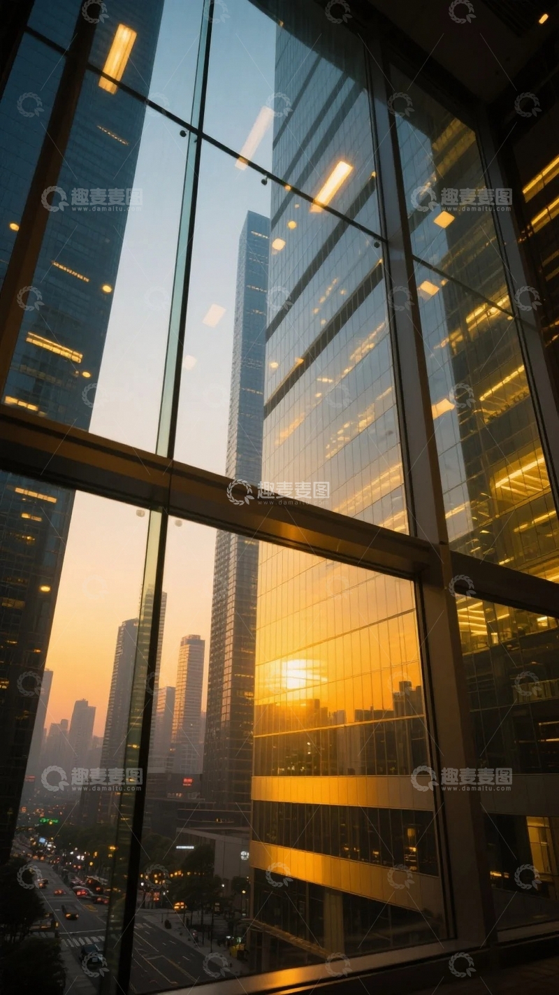 高清大图下载【趣麦麦图】傍晚十分的建筑特写