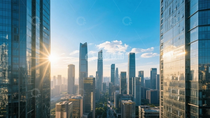 高清大图下载【趣麦麦图】都市CBD的天际线1