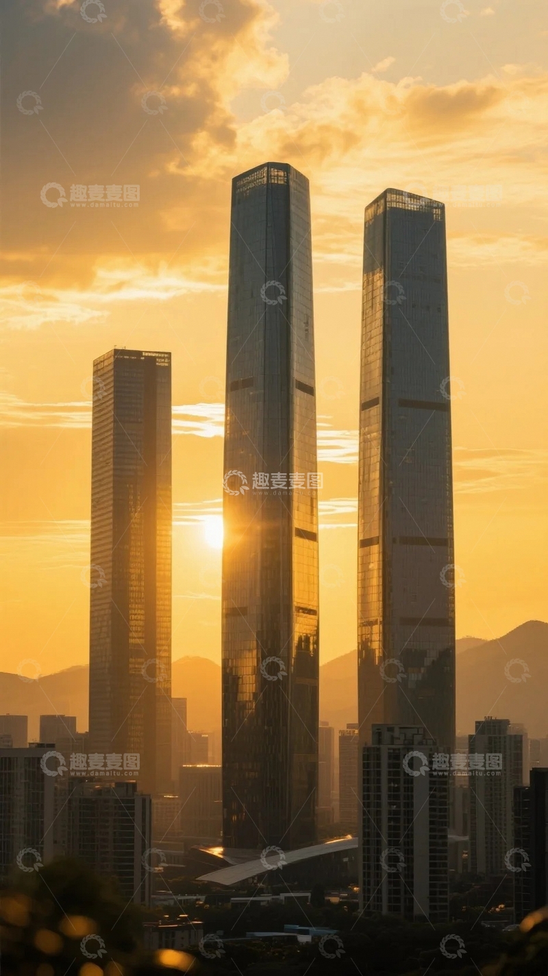 高清大图下载【趣麦麦图】傍晚十分的建筑特写3