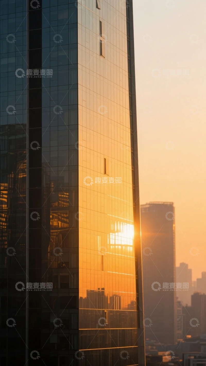 高清大图下载【趣麦麦图】傍晚十分的建筑特写1