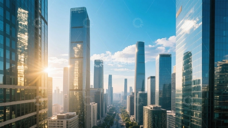 高清大图下载【趣麦麦图】都市CBD的天际线