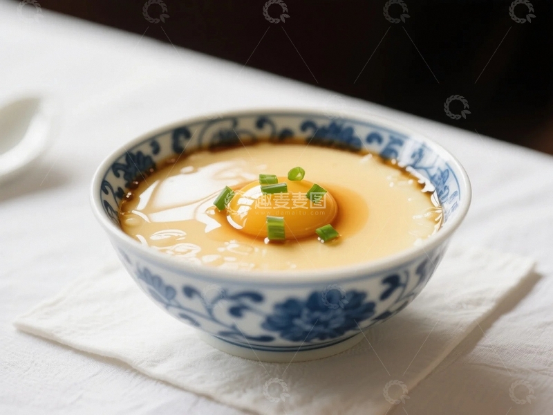 高清大图下载【趣麦麦图】嫩滑美味的鸡蛋羹1