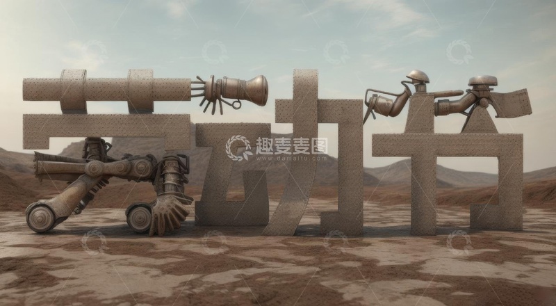 高清大图下载【趣麦麦图】3D五一劳动节特效字AI插画海报背景图片21